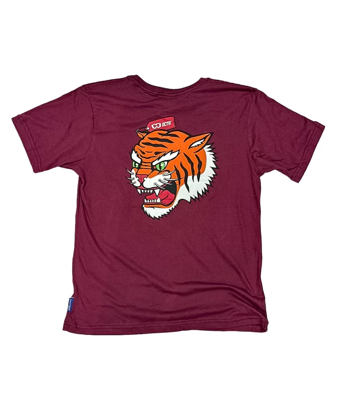 Camiseta Octa Tigre Selvagem Vinho Bordô